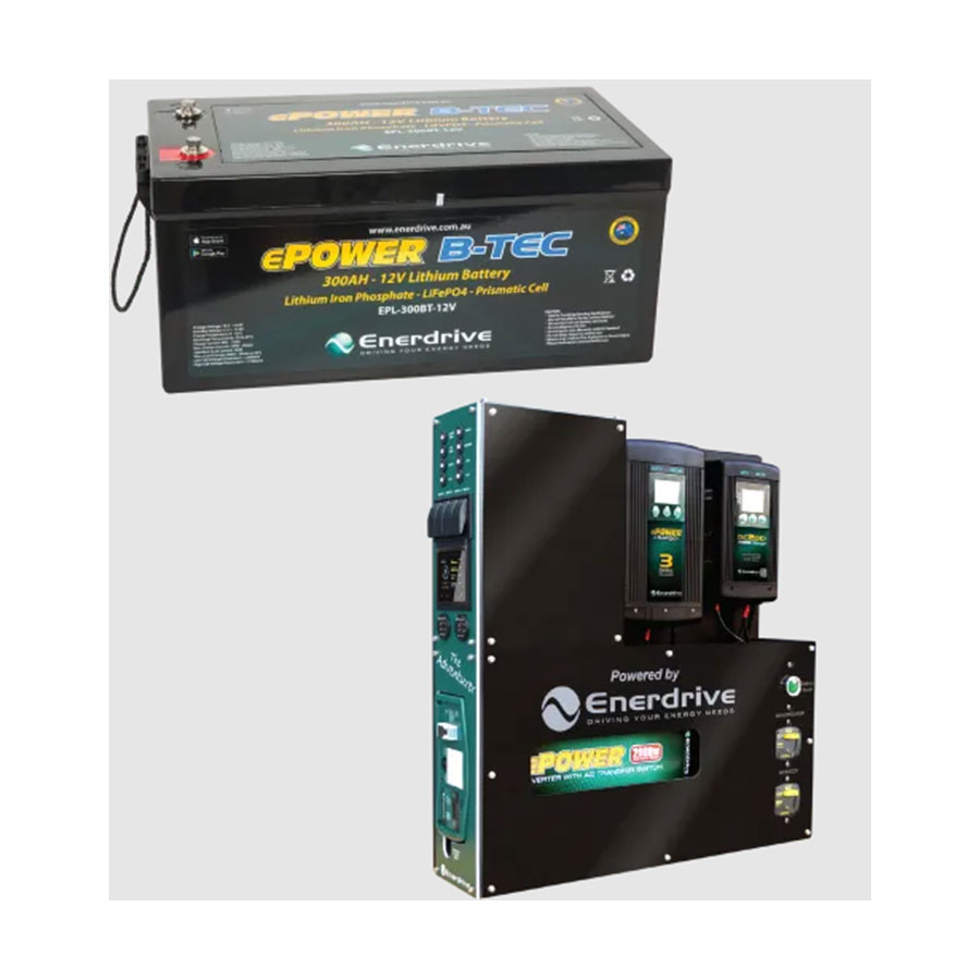 Enerdrive Adventurer System with 40 AC Charger, 40 DCDC Charger, 2000W