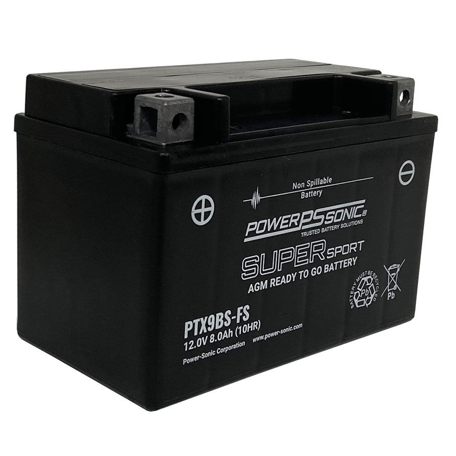 Powersonic Supersport AGM PTX9BSFS, 120CCA BatteryForbes Batteries