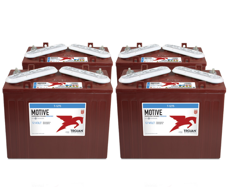 TROJAN 48V GOLF BUGGY SET (T1275 12V X4) - Forbes Batteries and