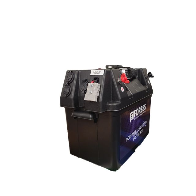 Powertech Portable Dual Battery Box with Projecta 25A DCDC Charger